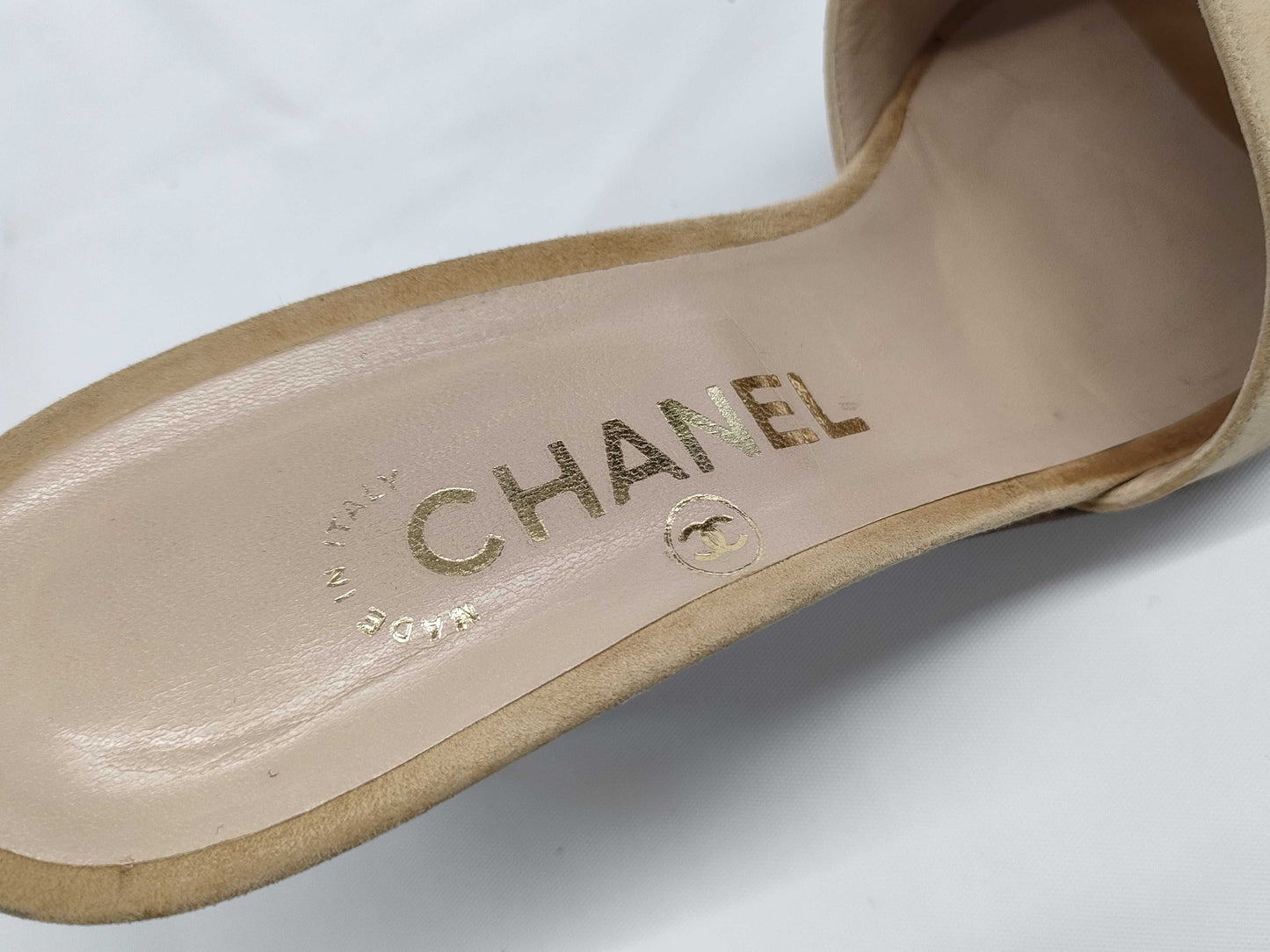 CHANEL CHANEL Coco Mark Mules Size 38 Sandals