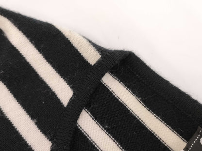 CHANEL CHANEL Long Sleeve Striped Knit Top Size 42