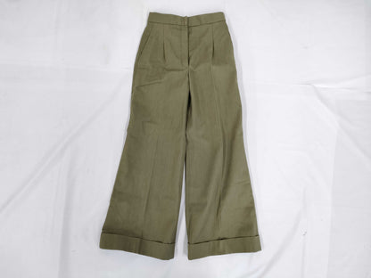 CHANEL CHANEL Khaki Wide Pants Size 36 Pants
