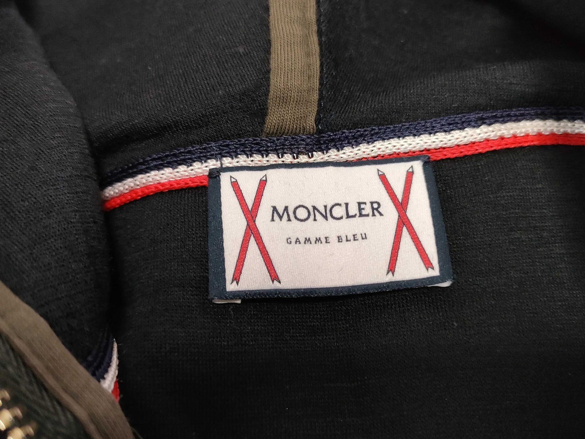 MONCLER Gum Blue Zip Hoodie Top