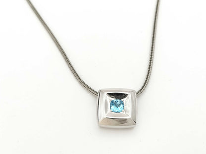 TASAKI Color Stone Sterling Silver 9.2g Necklace 