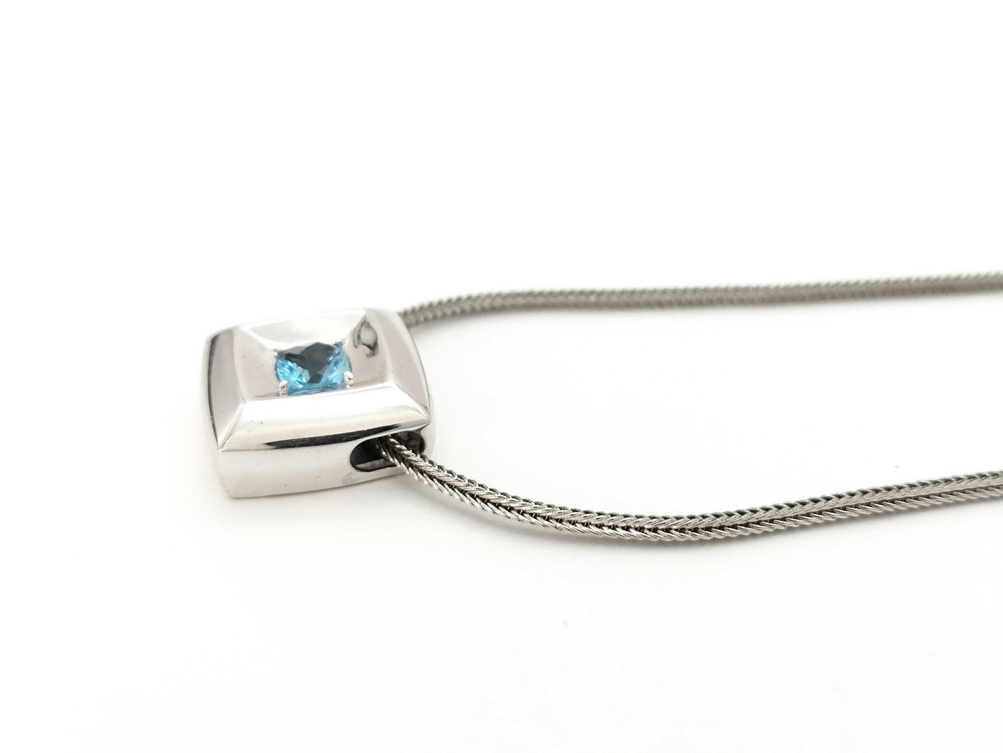 TASAKI Color Stone Sterling Silver 9.2g Necklace 