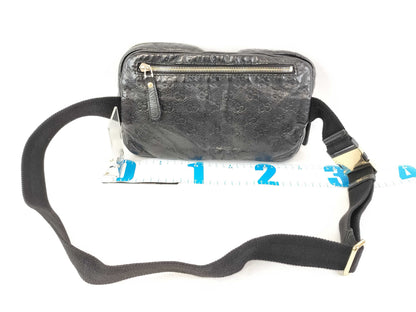 GUCCI GG GUCCI Gucci GG Shimmer Leather Waist Bag Black Waist Bag