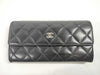 CHANEL CHANEL Matelasse Caviar Leather Long Wallet, 19th Series, Cards and Stickers Included, Wallet