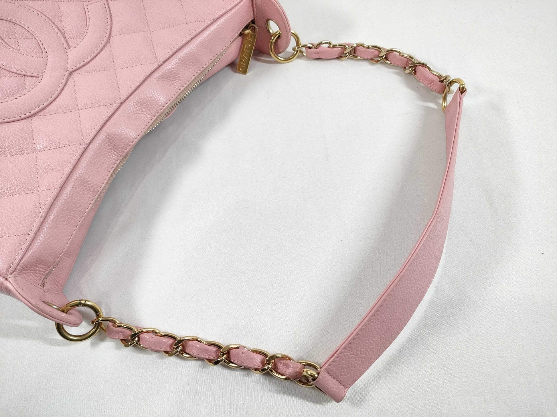 CHANEL CHANEL Matelasse Caviar Skin Chain One-Shoulder Shoulder Bag, No. 8, with Seal