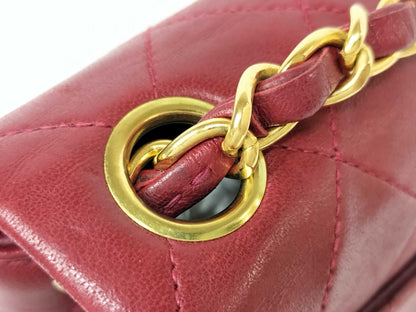 CHANEL Matelasse CHANEL Mini Matelasse Bordeaux Chain Shoulder Bag, No. 4, Box, Bag, Card, and Sticker Included