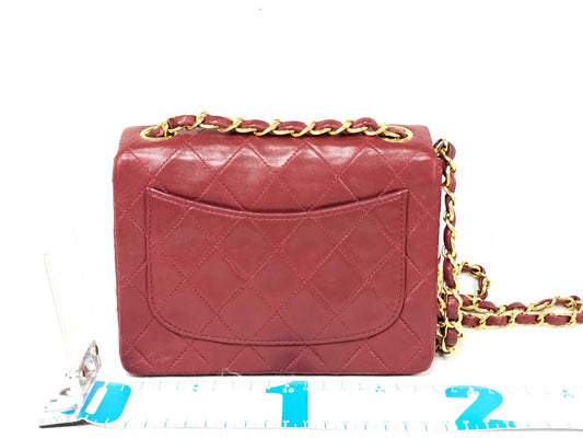 CHANEL Matelasse CHANEL Mini Matelasse Bordeaux Chain Shoulder Bag, No. 4, Box, Bag, Card, and Sticker Included
