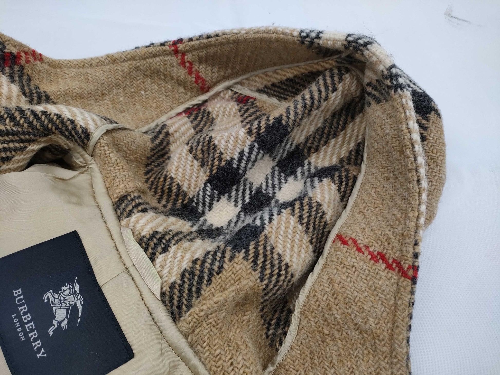  BURBERRY London Duffle Coat Nova Check Hoodie Size 38 Coat