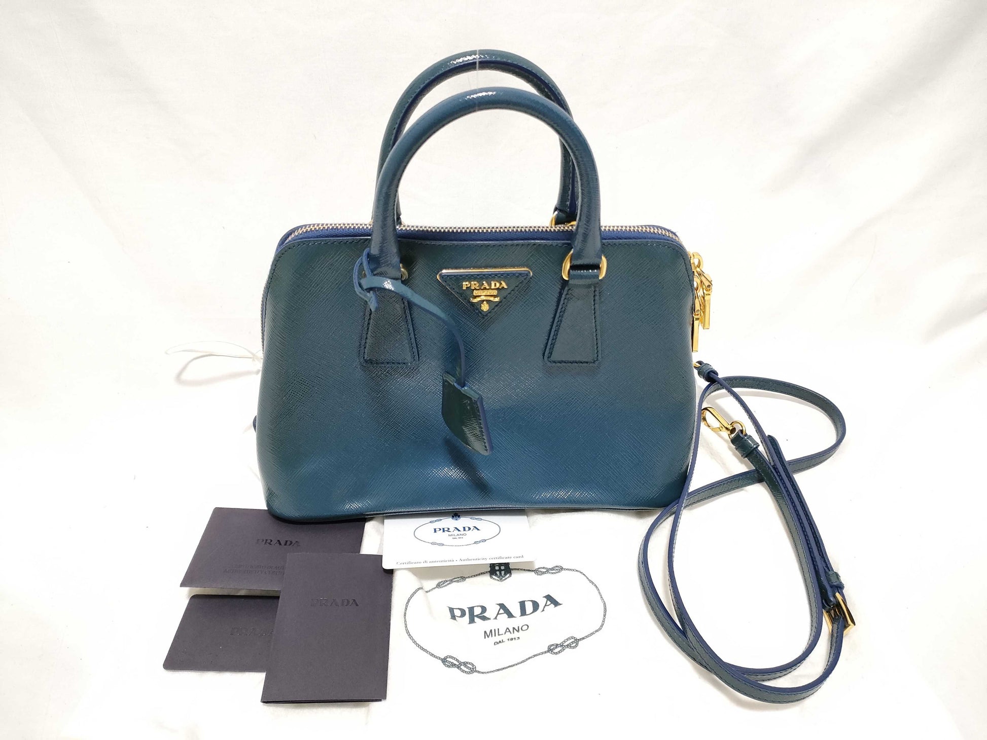 PRADA Prada Handbag Shoulder Bag 2-Way Triangle Logo with Warranty