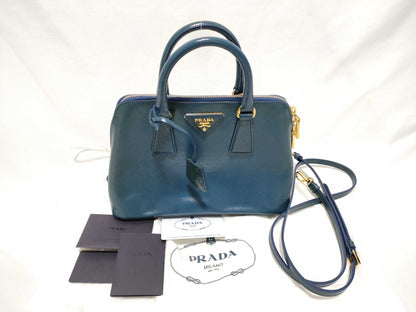 PRADA Prada Handbag Shoulder Bag 2-Way Triangle Logo with Warranty