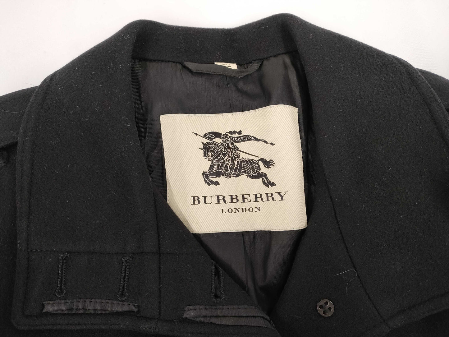 BURBERRY London Long Wool Cashmere Blend 40 Belted Coat
