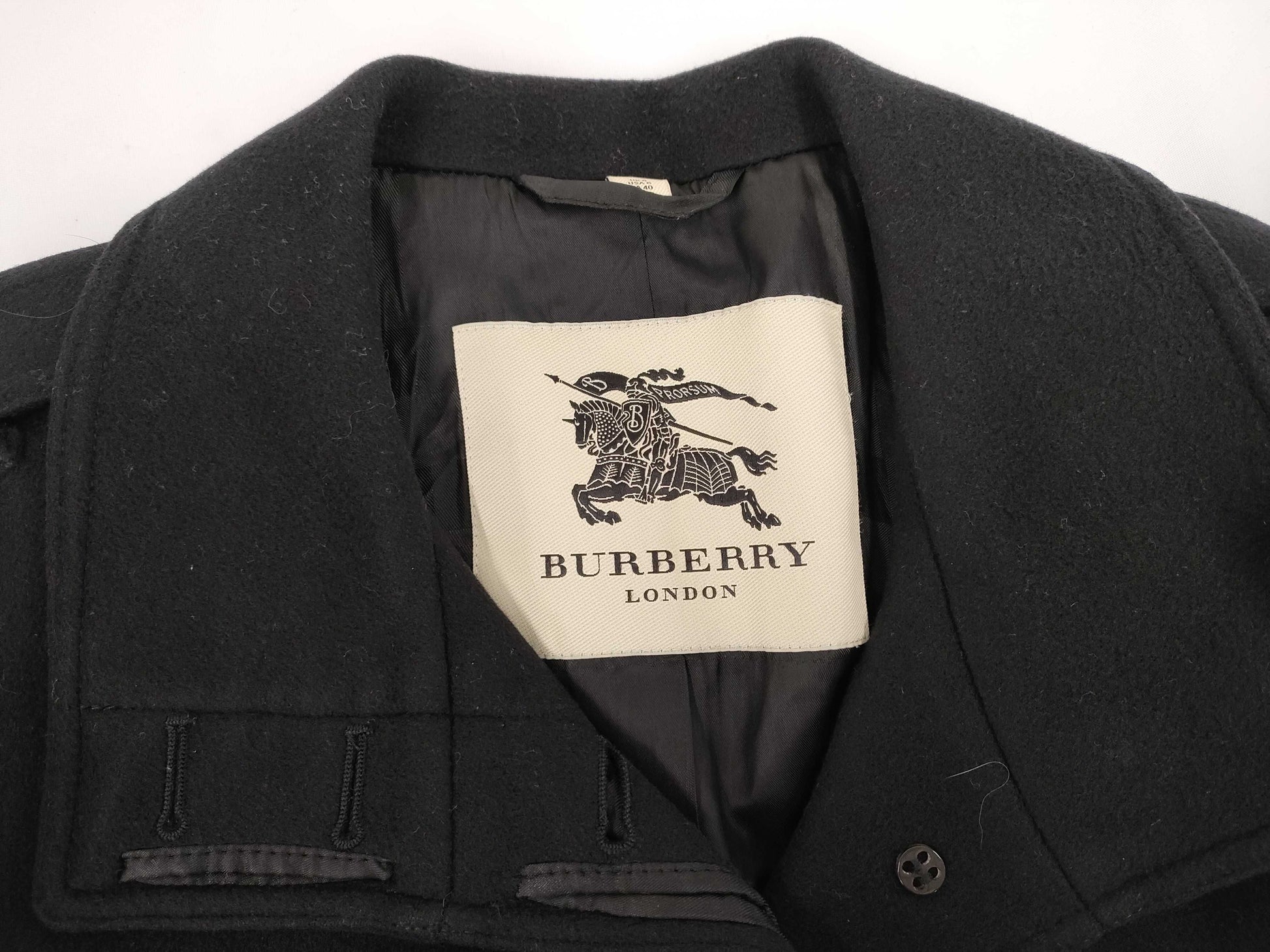BURBERRY London Long Wool Cashmere Blend 40 Belted Coat