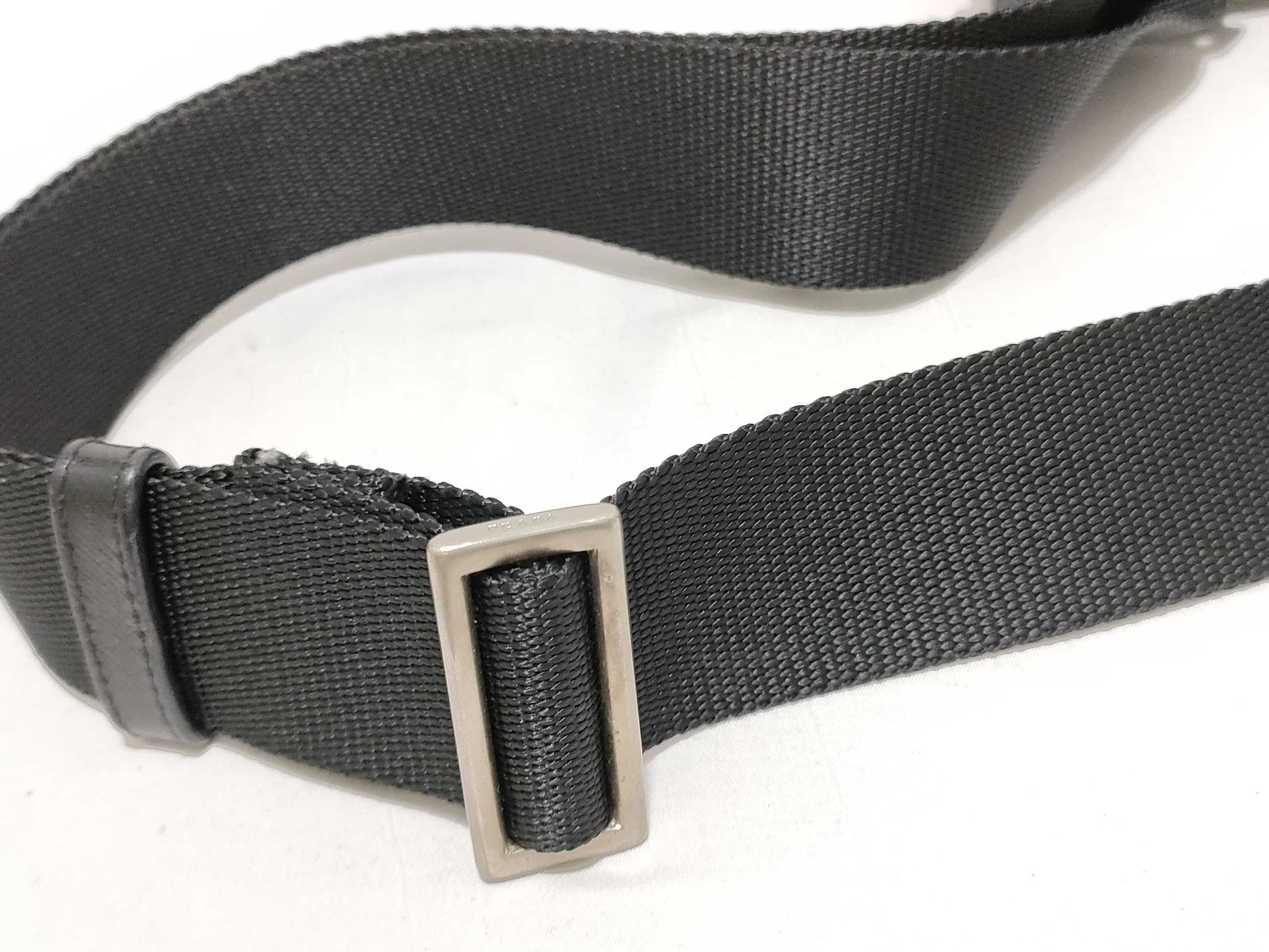 PRADA Nylon Prada Shoulder Bag with Triangle Logo, Black