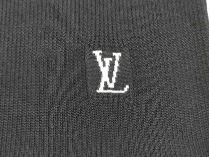 LOUIS VUITTON Knit Sweater Turtleneck Logo Black RW182B M Tops