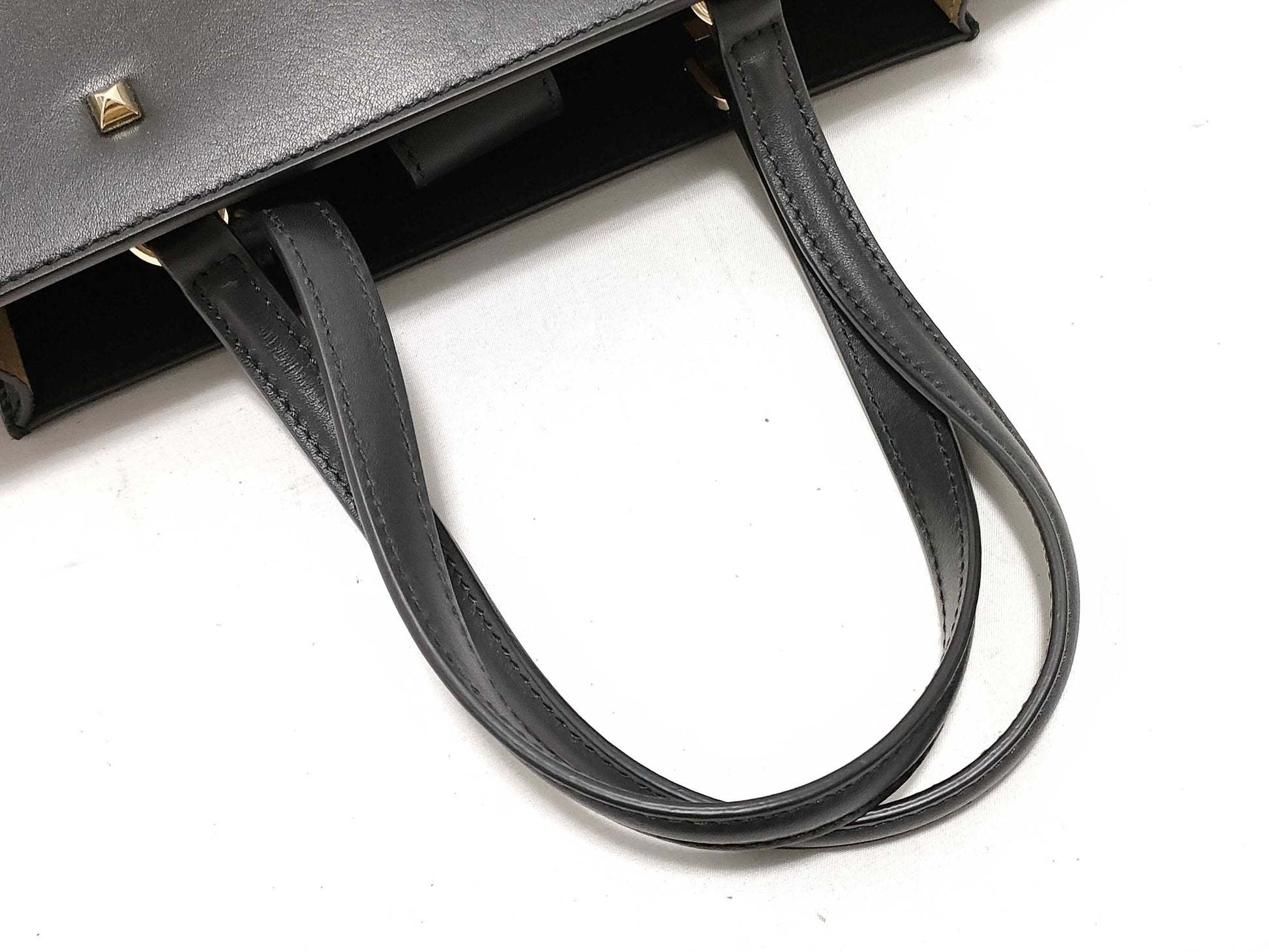 JIMMY CHOO Handbag Tote Bag Embossed Logo Black Bag Handbag