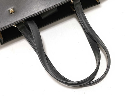 JIMMY CHOO Handbag Tote Bag Embossed Logo Black Bag Handbag