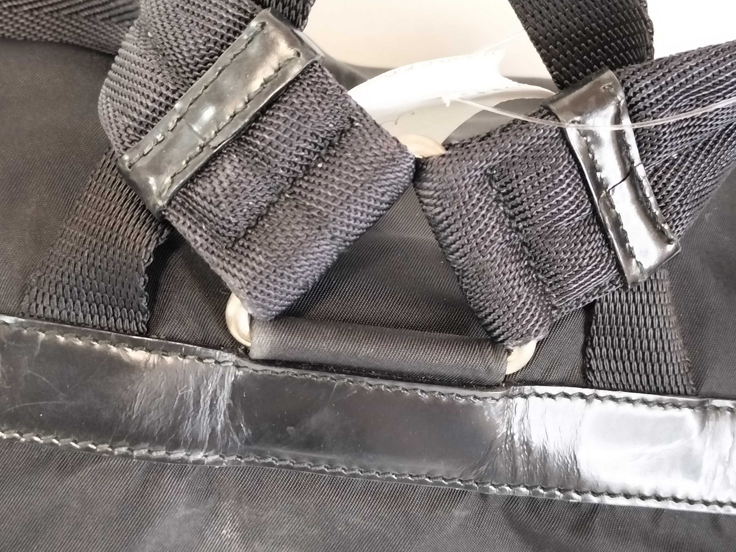 PRADA Nylon Prada Backpack with Triangle Logo in Black