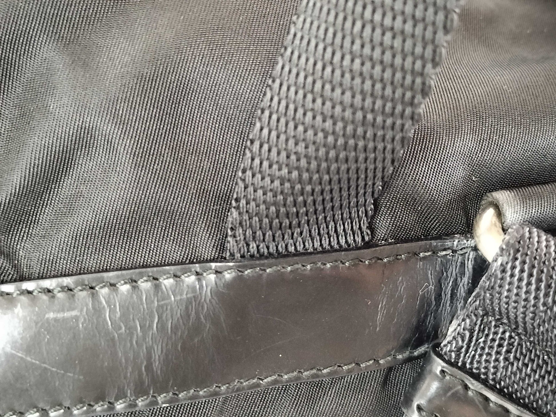 PRADA Nylon Prada Backpack with Triangle Logo in Black