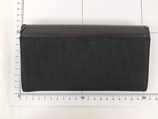 Dior Christian Dior Trotter Heart Ethnic Black Long Wallet