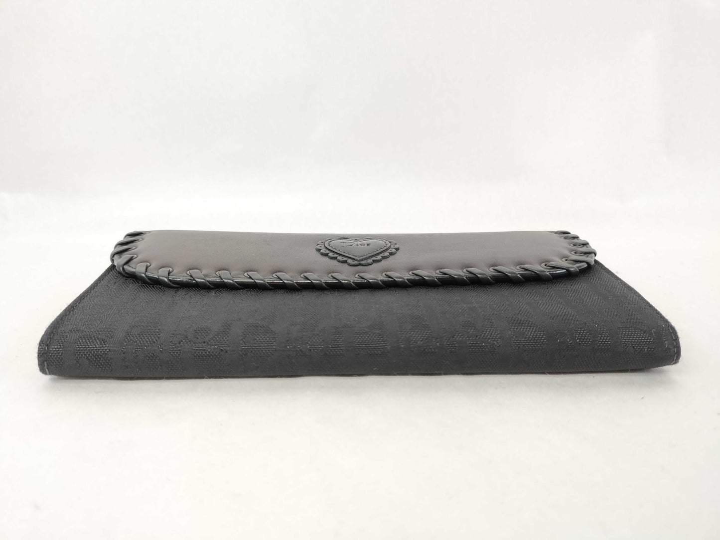 Dior Christian Dior Trotter Heart Ethnic Black Long Wallet