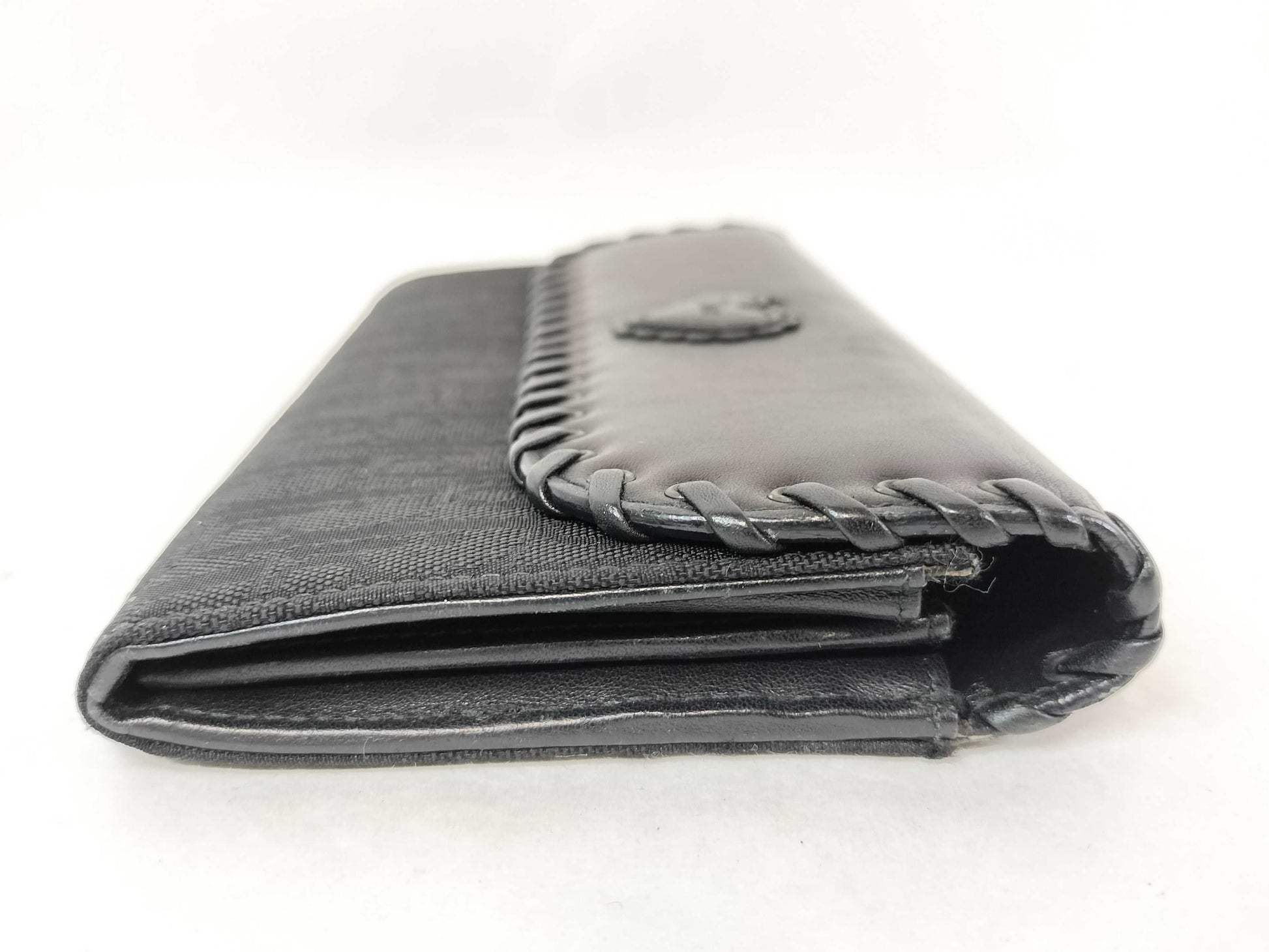 Dior Christian Dior Trotter Heart Ethnic Black Long Wallet