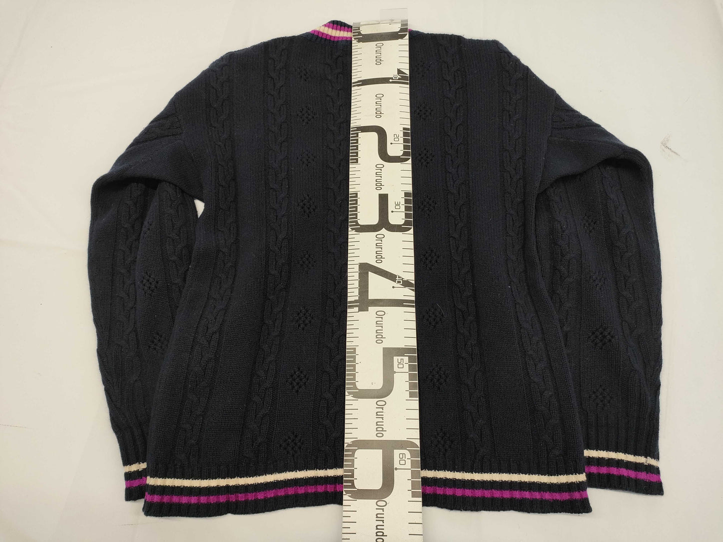 CHANEL Cashmere Knit Sweater with Patches, Size 42, P44160K04587