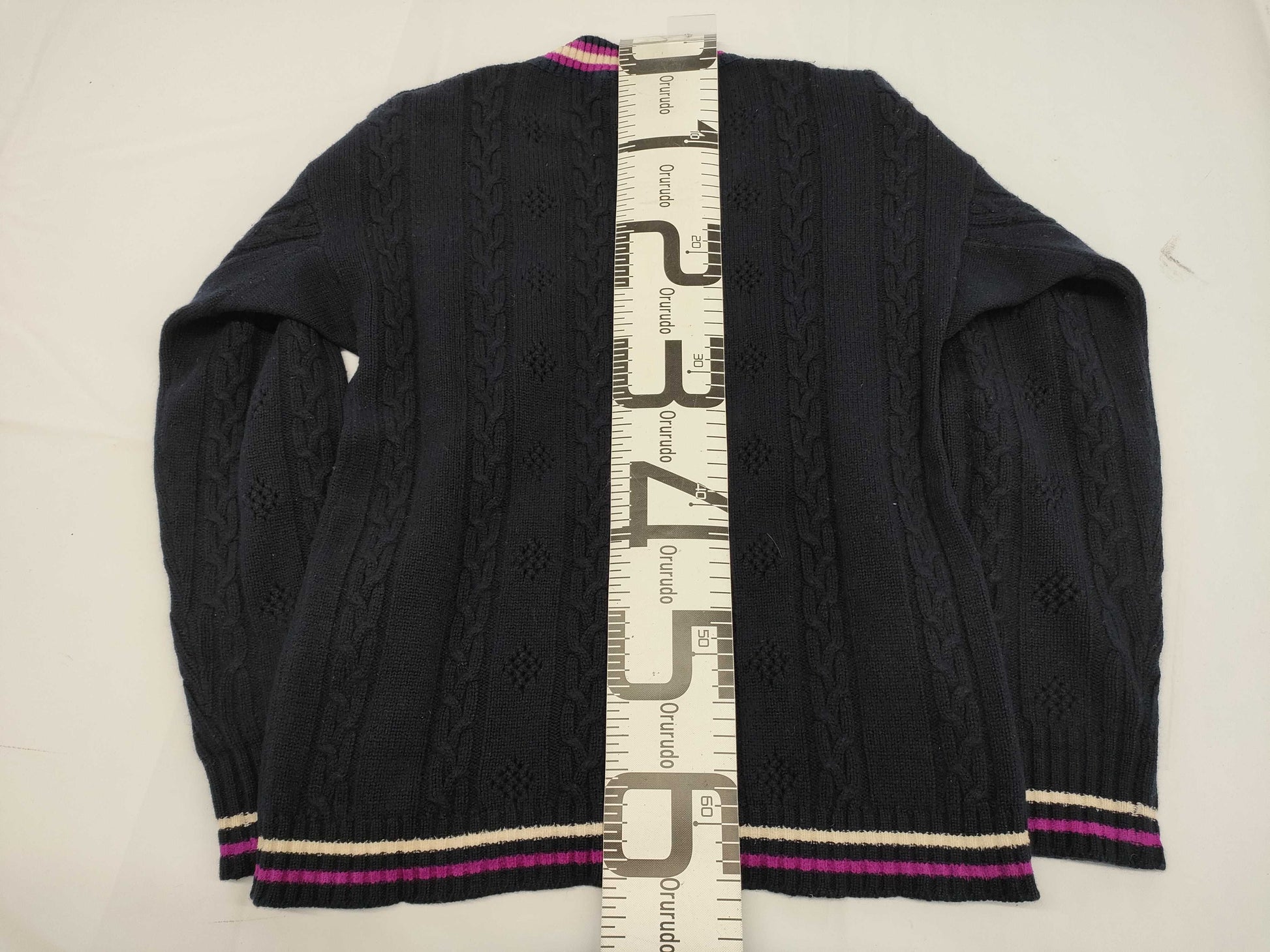 CHANEL Cashmere Knit Sweater with Patches, Size 42, P44160K04587