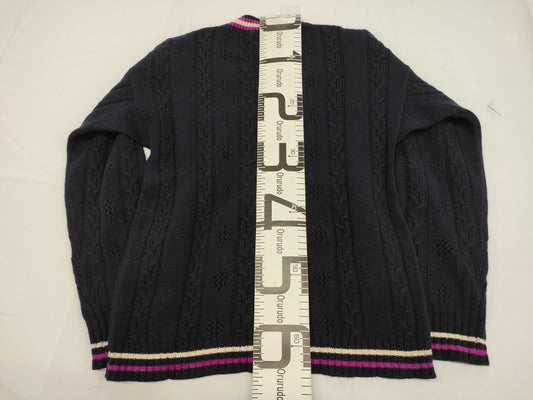 CHANEL Cashmere Knit Sweater with Patches, Size 42, P44160K04587
