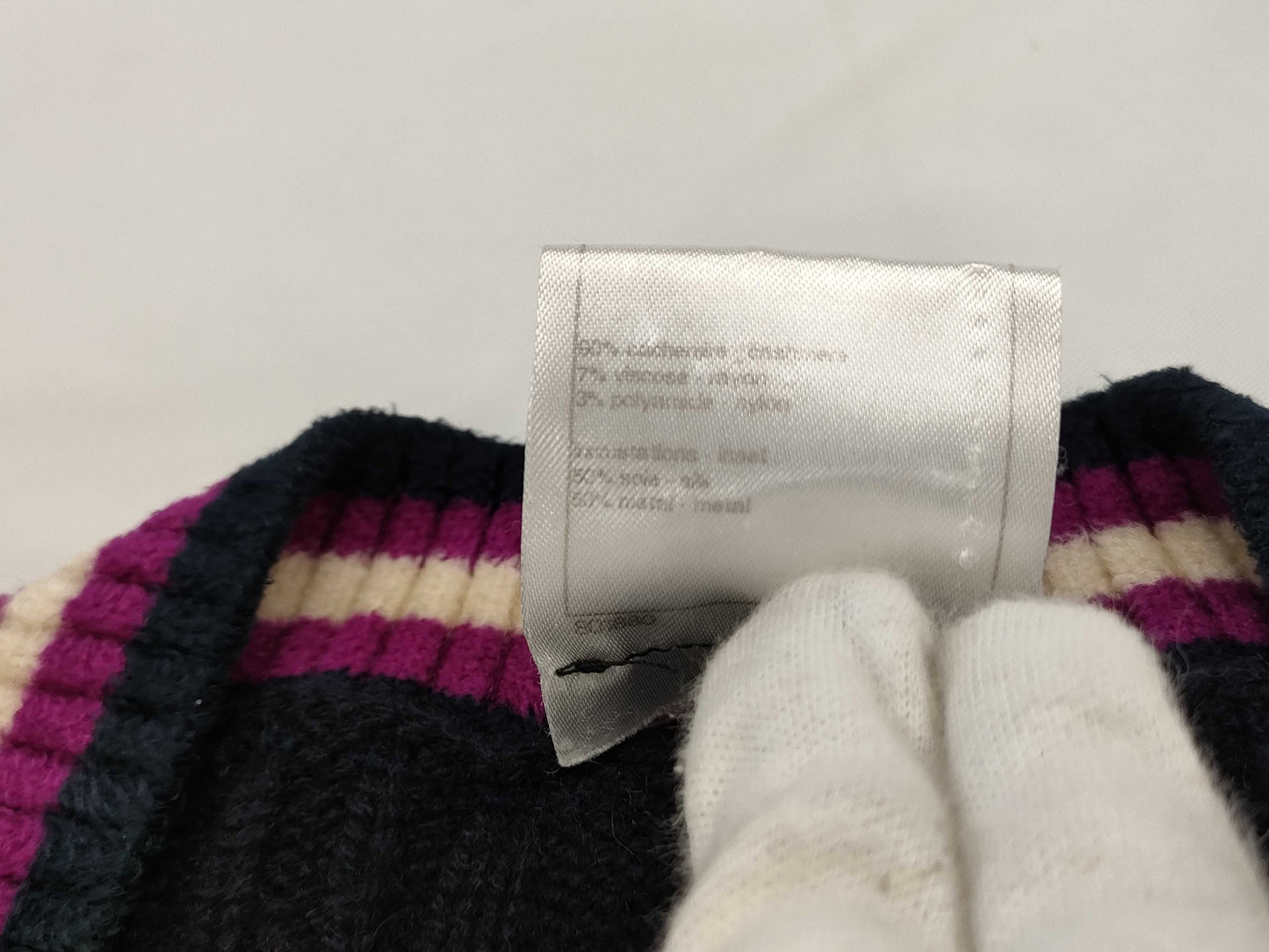 CHANEL Cashmere Knit Sweater with Patches, Size 42, P44160K04587