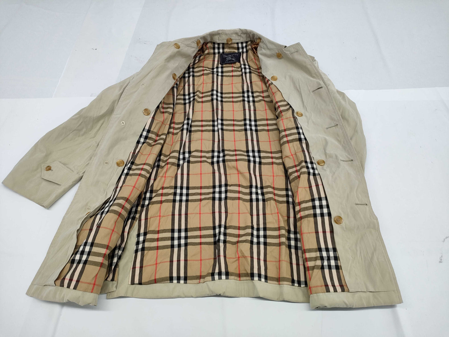 Burberrys Nova Check Coat with Stand Collar