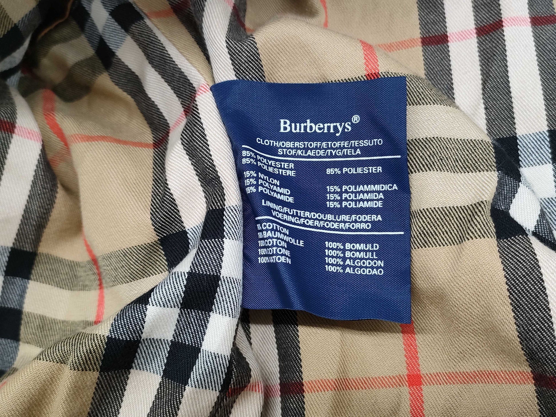 Burberrys Nova Check Coat with Stand Collar