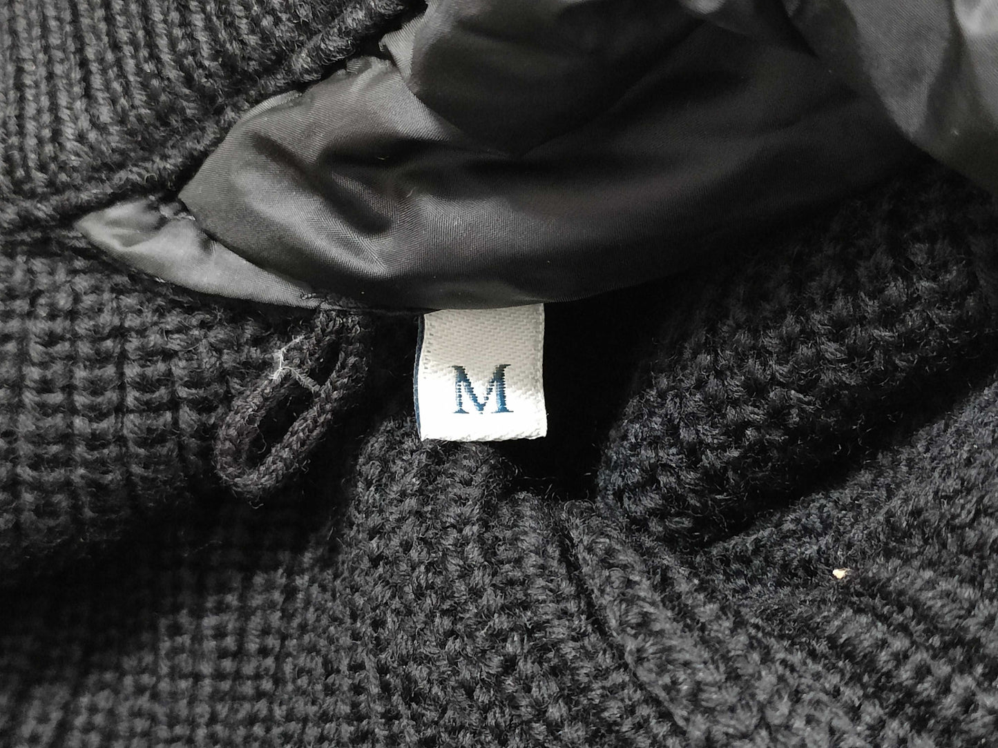 MONCLER Moncler Cardigan Knit Down Hoodie with Switching Design, Black, Size M