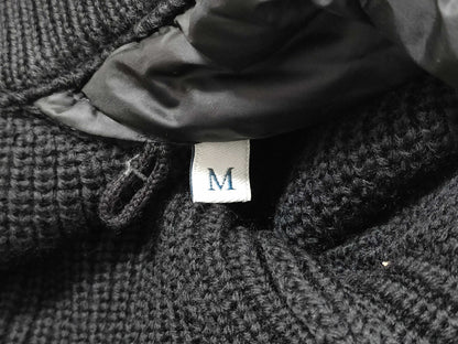 MONCLER Moncler Cardigan Knit Down Hoodie with Switching Design, Black, Size M