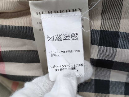 BURBERRY Nova Check Honey Beige Trench Coat with Belt, Size 38