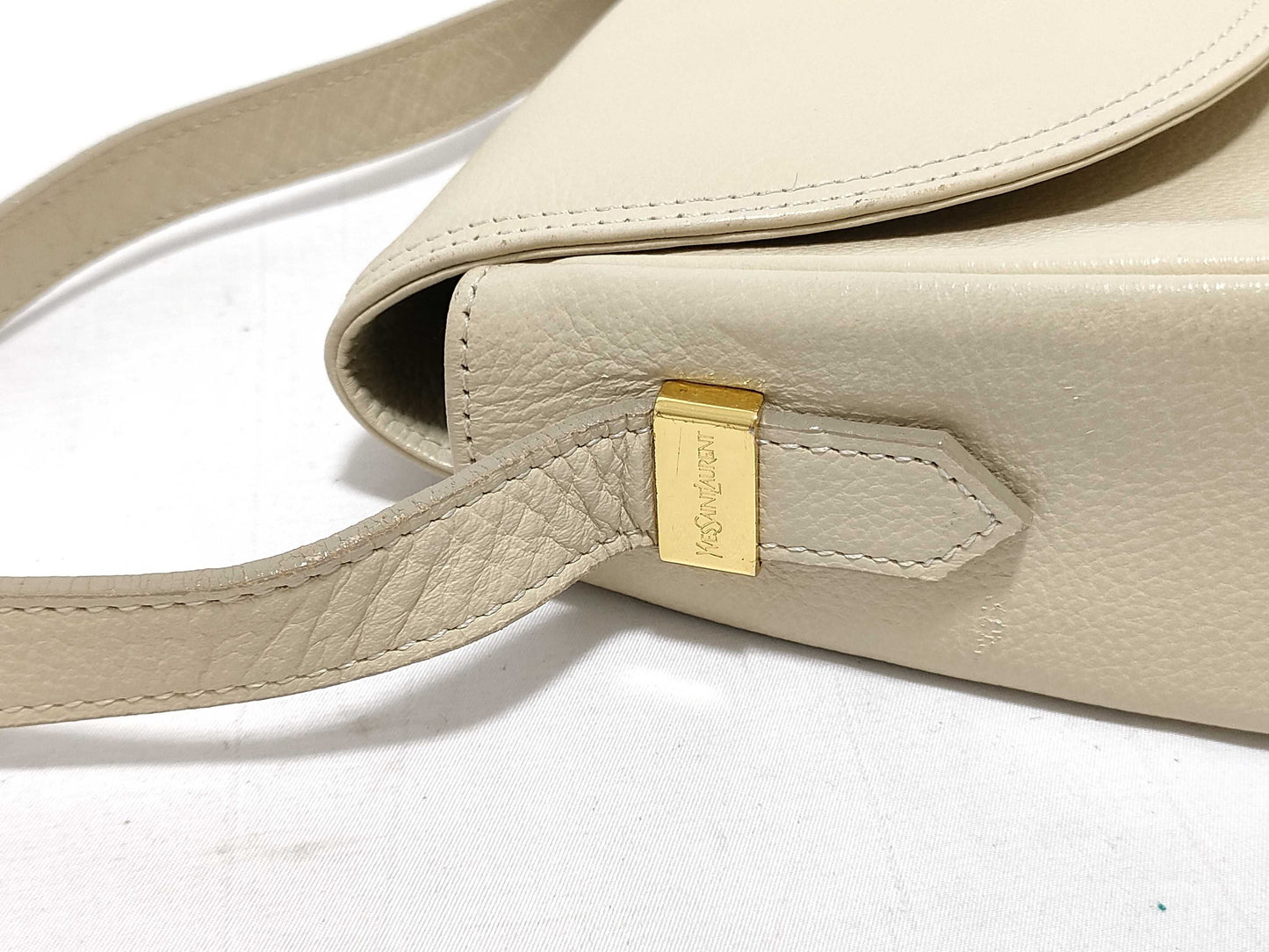 Yves Saint Laurent Embossed Logo Shoulder Bag