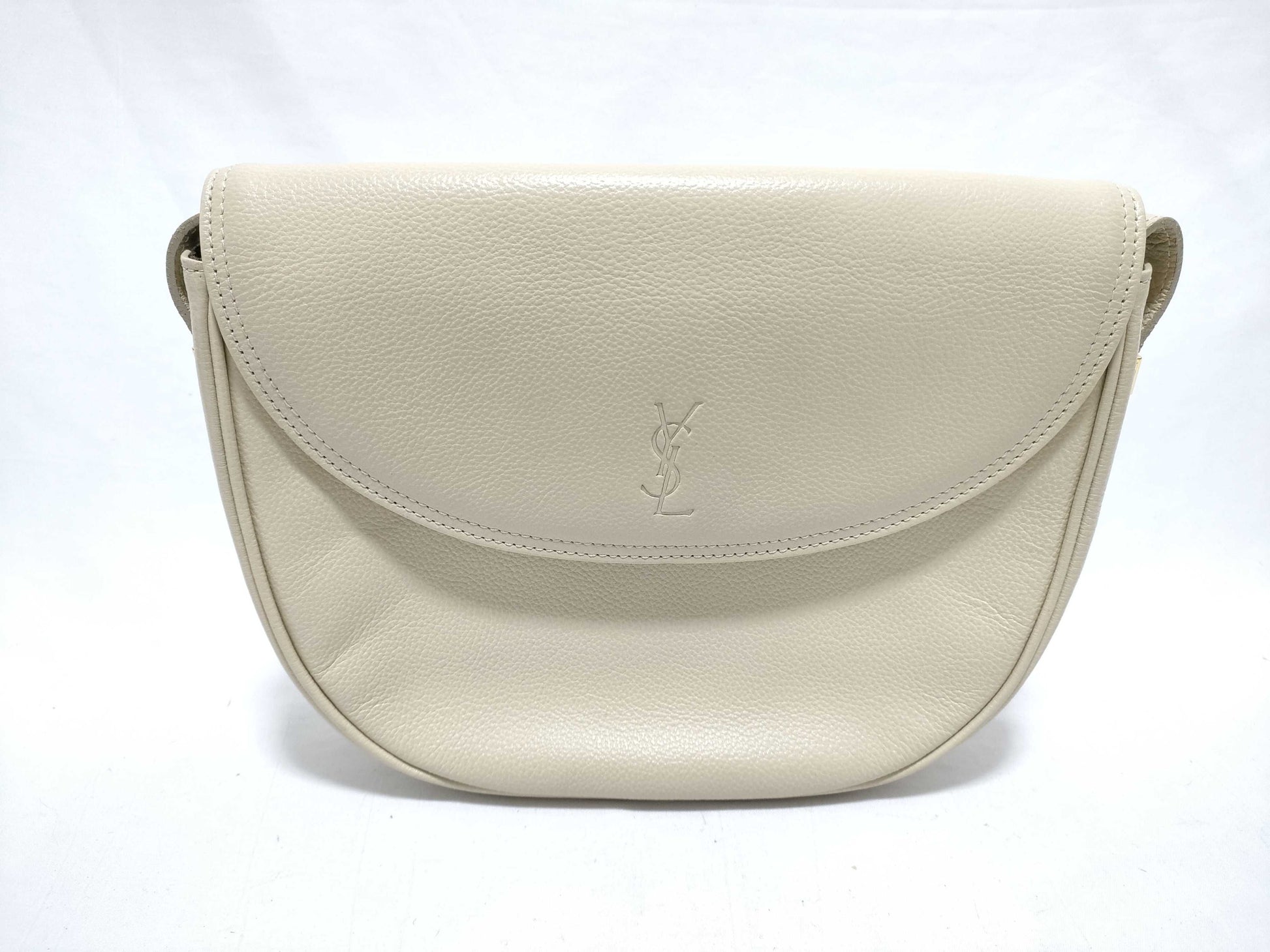 Yves Saint Laurent Embossed Logo Shoulder Bag