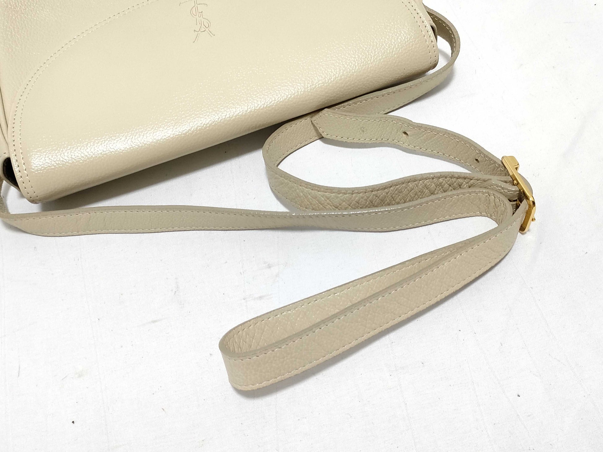 Yves Saint Laurent Embossed Logo Shoulder Bag