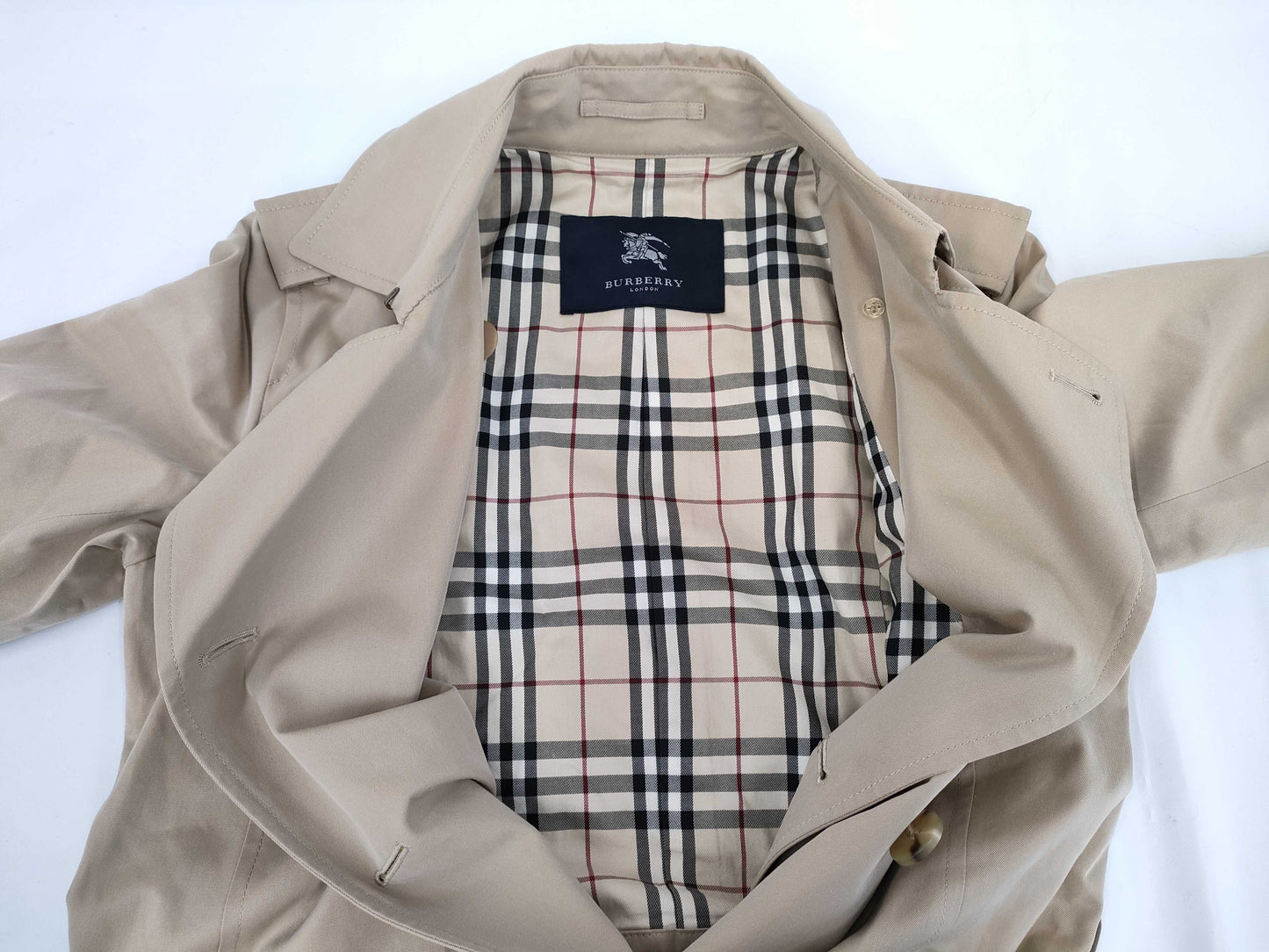 BURBERRY London Trench Coat with Belt, Size 9
