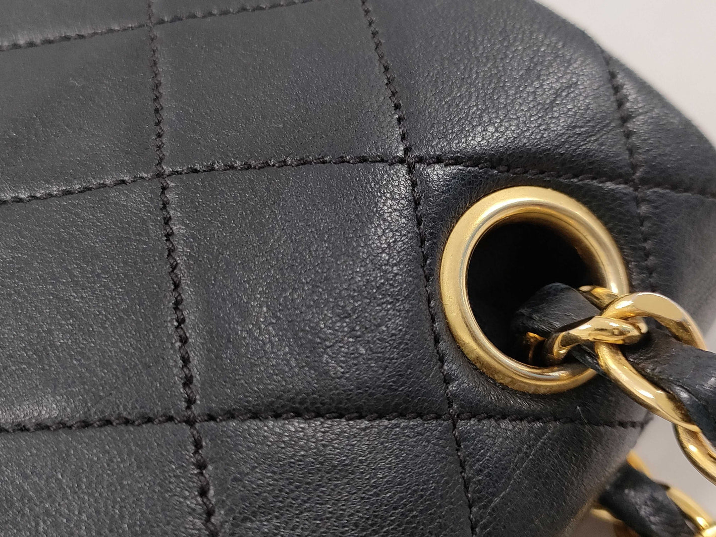 CHANEL Matelasse 25 Lambskin Gold Hardware Double Flap Double Chain Shoulder Bag Black with Card and Seal