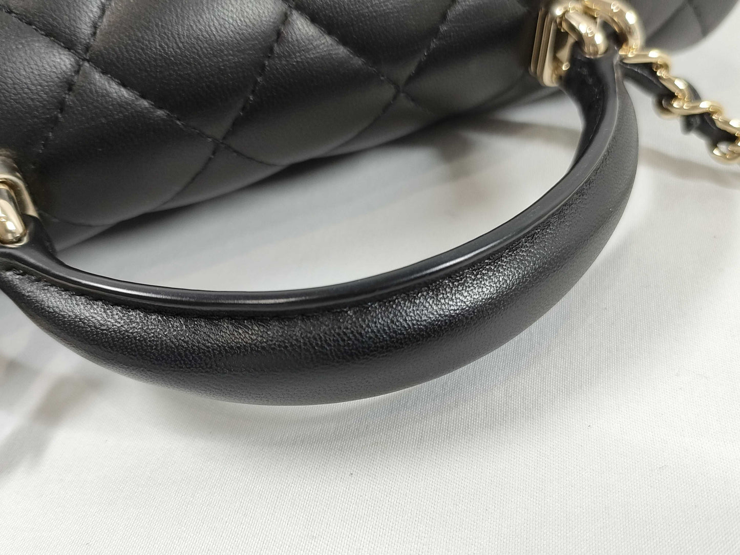 CHANEL Matelasse Coco Handle XXS, Gold Hardware, Complete, 2-Way Handbag, Chain Shoulder Bag, Serial Number Plate, Black, Shoulder Bag