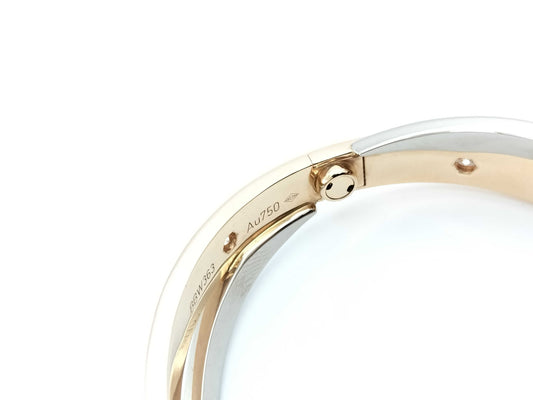 Cartier Love Bracelet, 2-Row #16, Half Diamond, PG/WG Au750, 45.9g, Bracelet/Bangle 