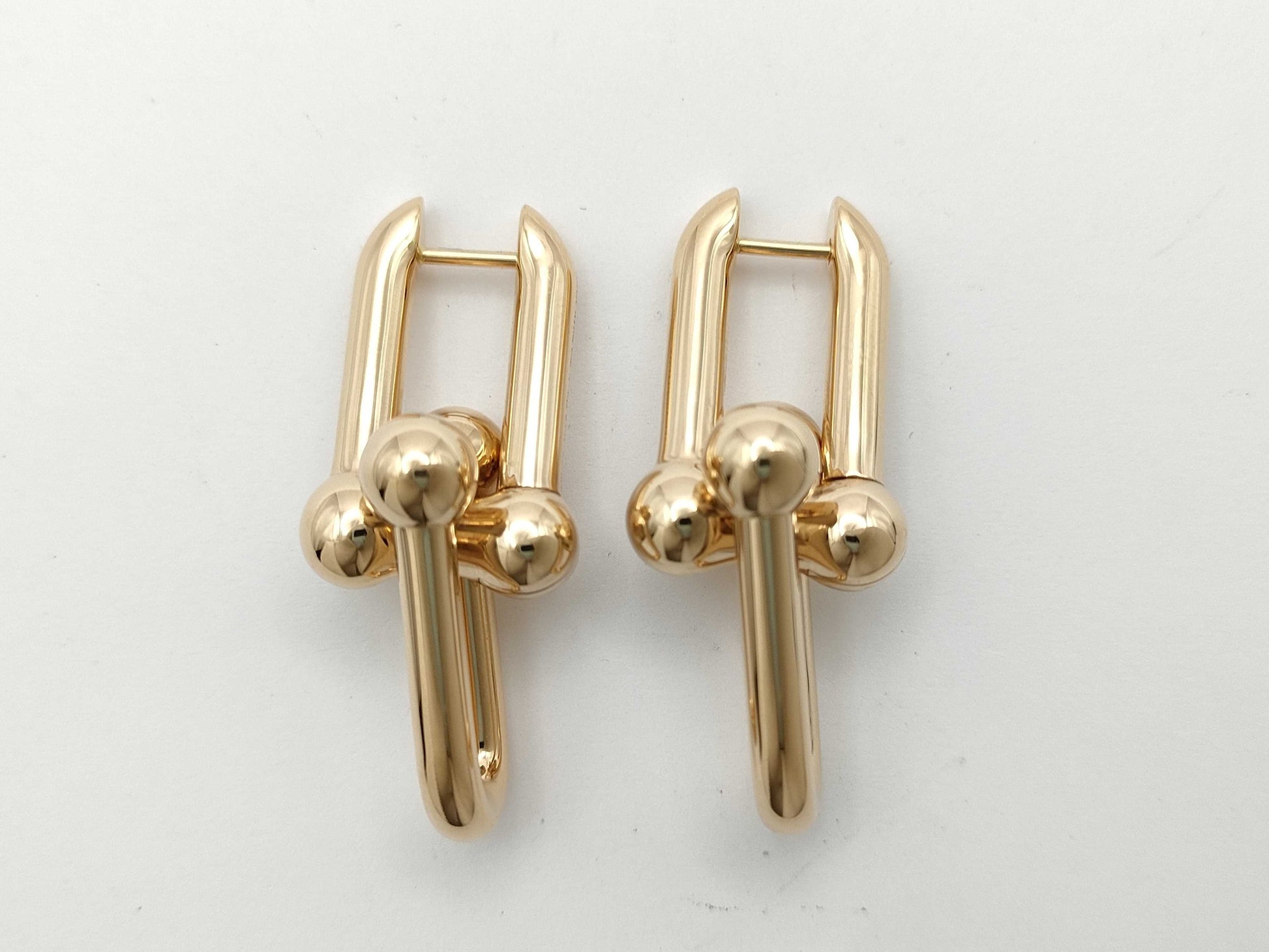 Tiffany & Co. Hardware Medium Au750 5.6g Earrings 