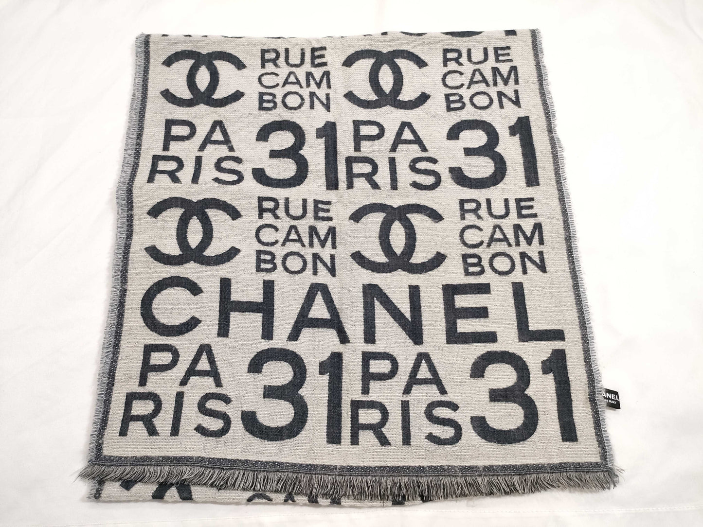 CHANEL Coco Mark Shawl 20V Cashmere and Silk Scarf