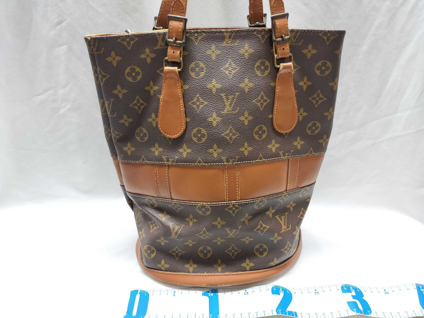 LOUIS VUITTON Monogram Clasp Bucket Shoulder Bag with Pouch