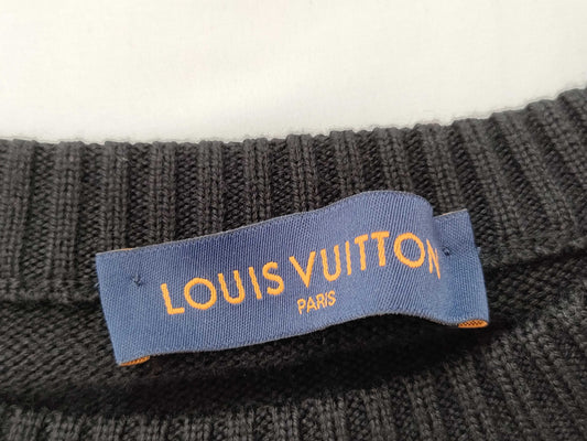 LOUIS VUITTON LVV logo knit sweater top