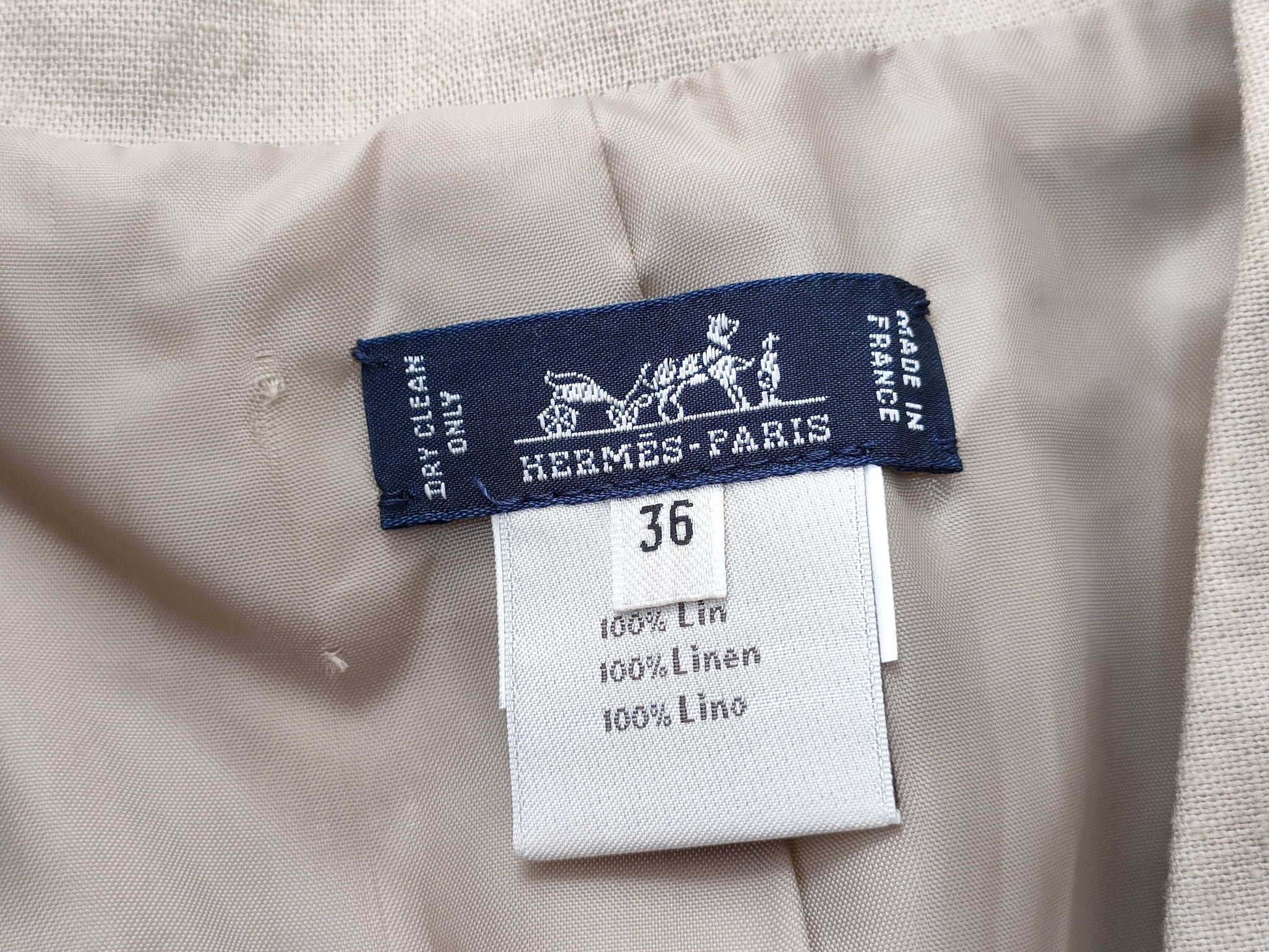 HERMES Linen Tailored Jacket