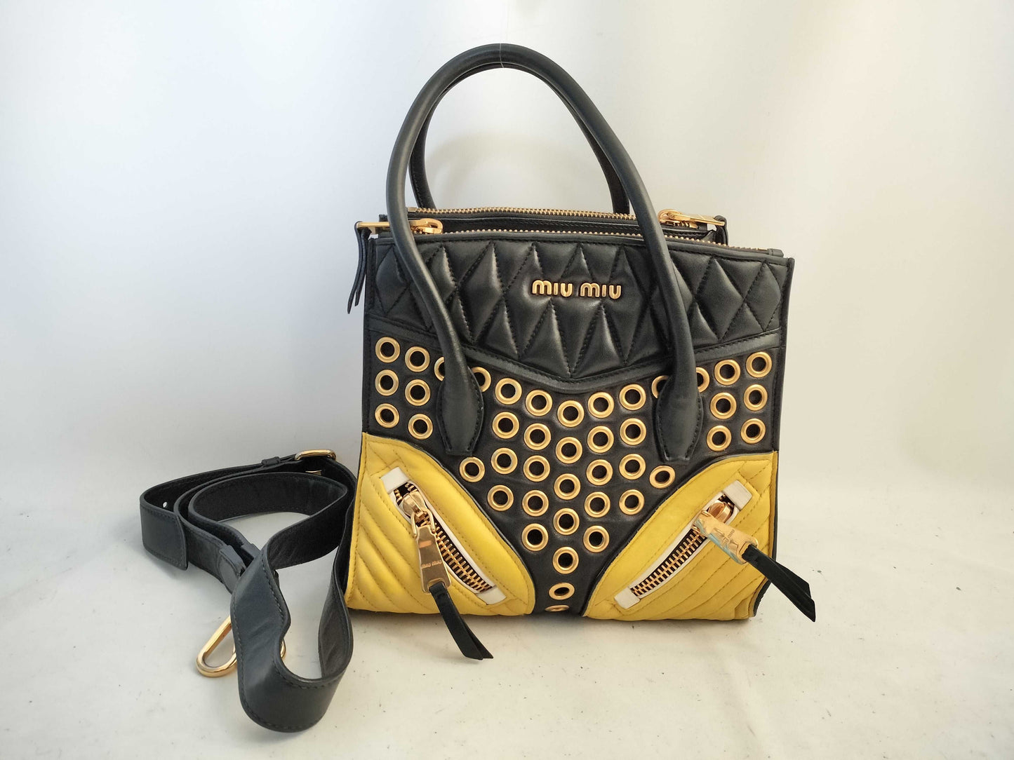 Miu Miu 2-Way Handbag Black Handbag