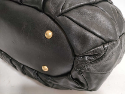 Miu Miu handbag with crystal strap in black