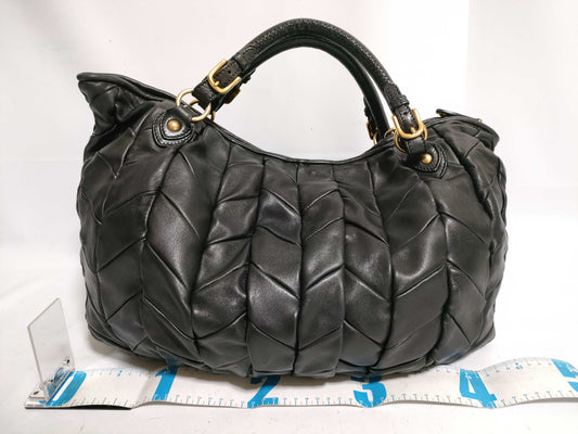 Miu Miu handbag with crystal strap in black