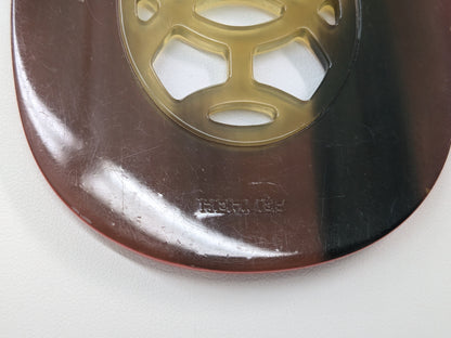 HERMES Lift GM Buffalo Horn x Lacquer Wood Necklace Red Necklace